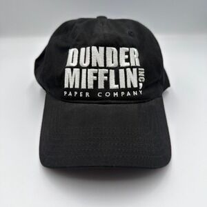 The Office Dunder Mifflin Paper Company Black Baseball Cap Hat NBC New NWT